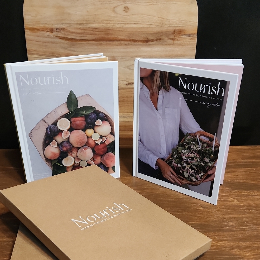 Nourish Cook Book Set Summer And Spring Edition NIB Cottage Minimalist Kitchen